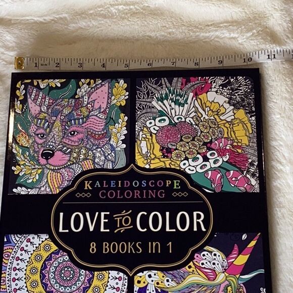 Love To Color Kaleidoscope Coloring Book 90 designs Bound Together - Picture 10 of 12